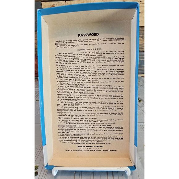 Password Game 1970 Twelfth Edition Milton Bradley Company 4260 Clue Vintage - Picture 2 of 9